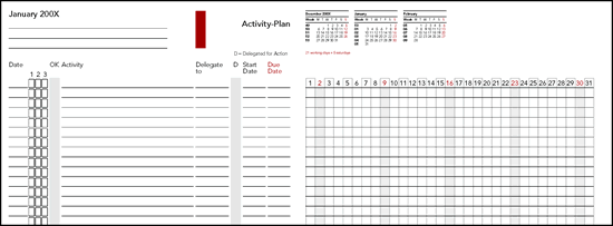 Time/system Monthly Activity Plan